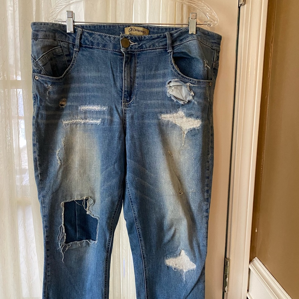 Democracy size 14 distressed girlfriend fit jeans